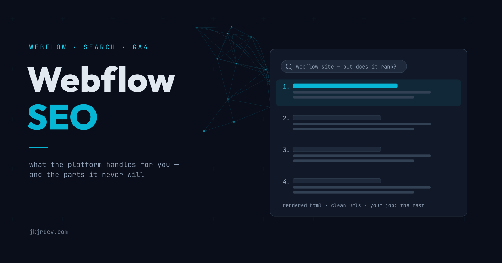 Webflow SEO: What the Platform Handles for You, and What It Never Will